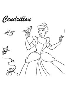 coloriage de cendrillon