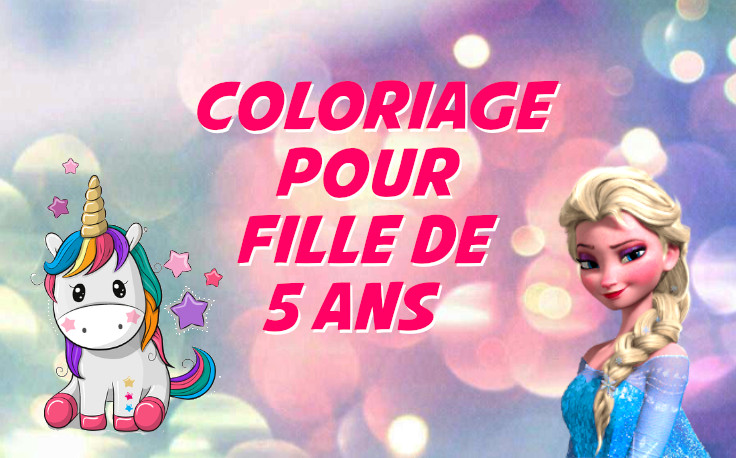 coloriage fille 5 ans