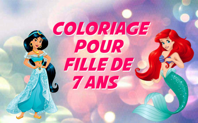 coloriage fille 7 ans