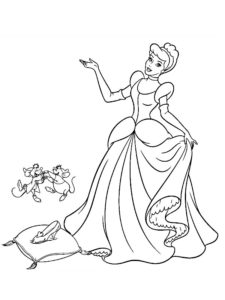 coloriage princesse cendrillon