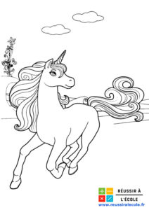 imprimer coloriage licorne