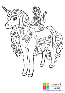 imprimer coloriage licorne