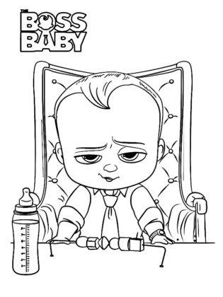 baby boss coloriage