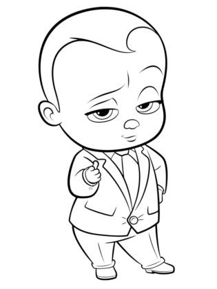 coloriage baby boss