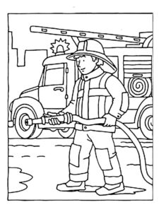 pompier coloriage