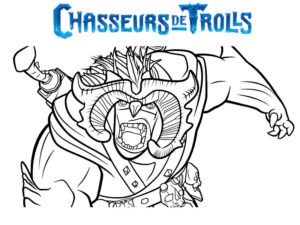 coloriage chasseur de troll