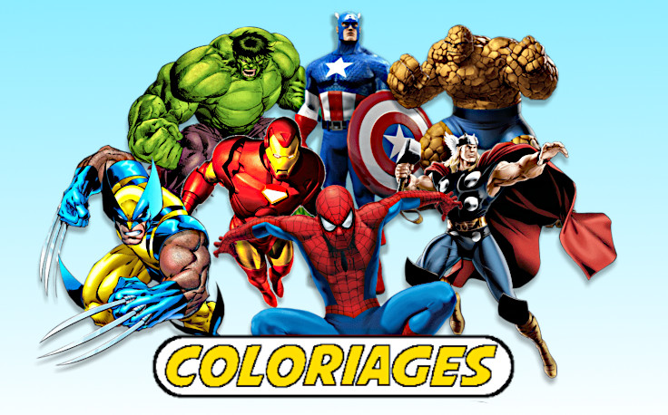 Dessins Gratuits à Colorier - Coloriage Super Heros Marvel à imprimer