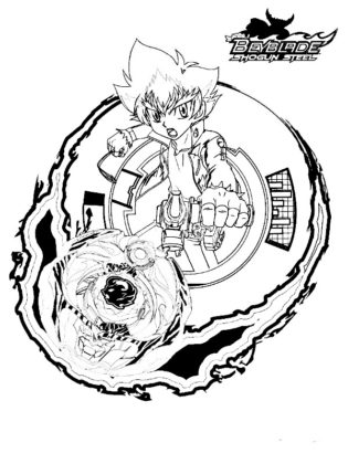 coloriage toupie beyblade
