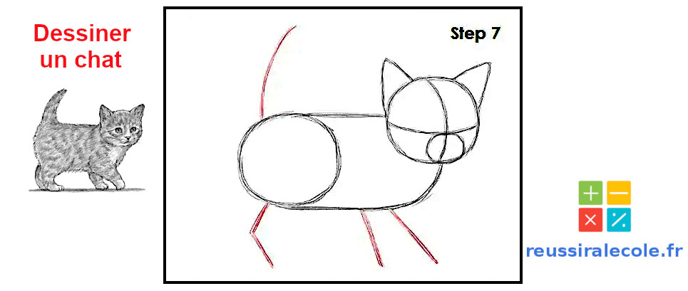 dessin de chat facile a reproduire