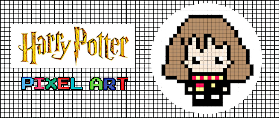 pixel art harry potter hermione