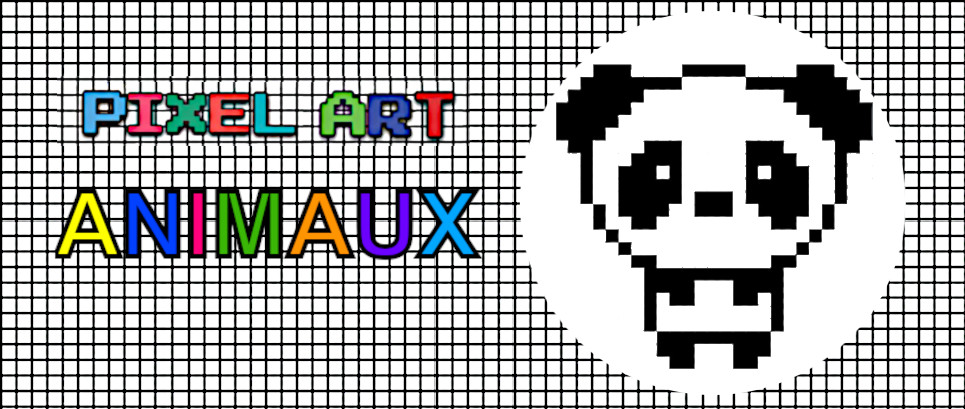 dessin animaux en pixels