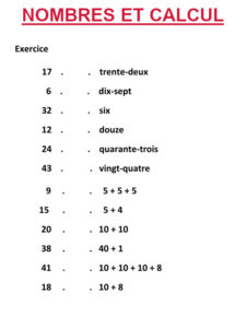 exercice cp math