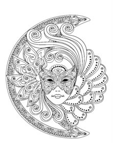 coloriage masque carnaval