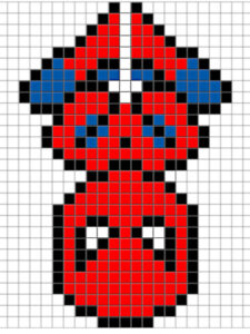 pixel art marvel spiderman