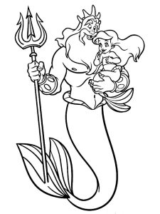 ariel la petite sirene coloriage