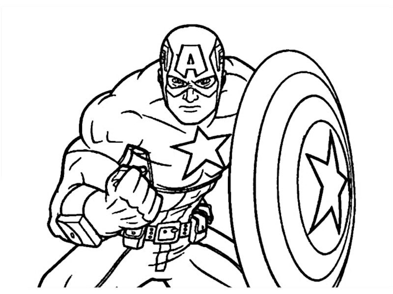 Coloriage Captain America : 40 images à imprimer