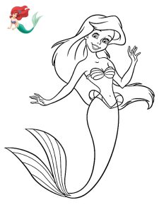 coloriage ariel