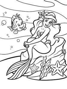 coloriage ariel et polochon