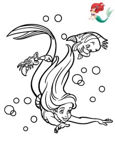 coloriage ariel et polochon