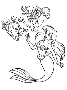 coloriage ariel et polochon