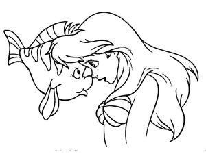 coloriage ariel et polochon