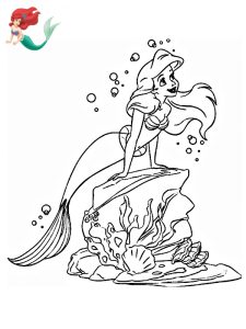 coloriage ariel la petite sirene