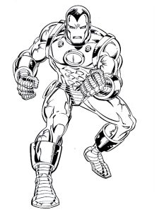 coloriage iron man a imprimer