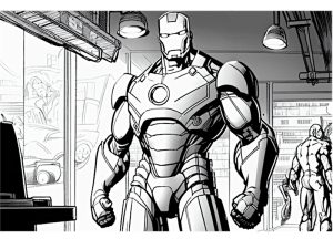 coloriage iron man a imprimer