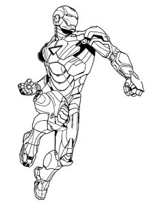 coloriage iron man a imprimer