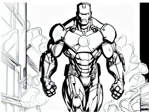 coloriage ironman à imprimer