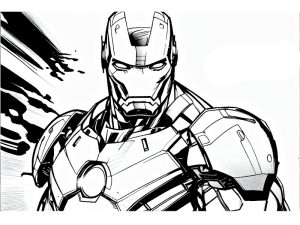 iron man coloriage