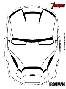 masque iron man dessin