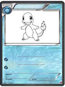 coloriage carte pokemon a colorier