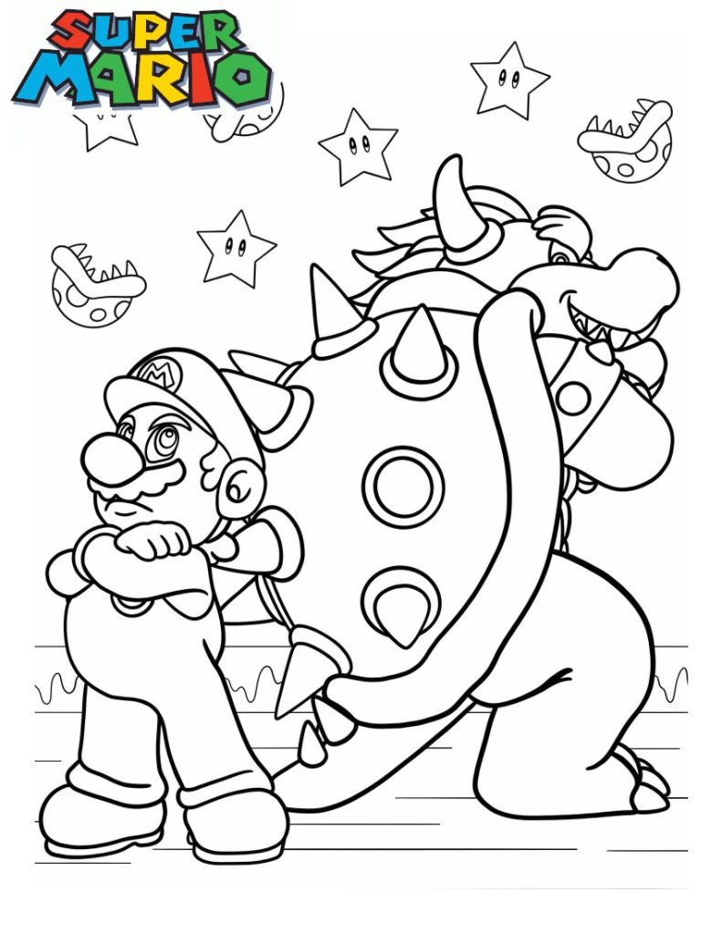 Coloriage Bowser 30 Images à Imprimer 🔥