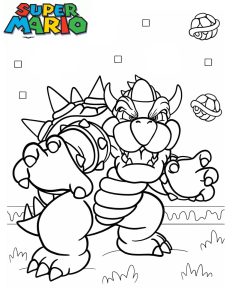 coloriage bowser