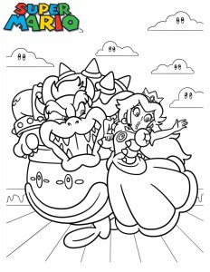 coloriage bowser fury