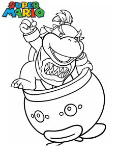 coloriage famille bowser