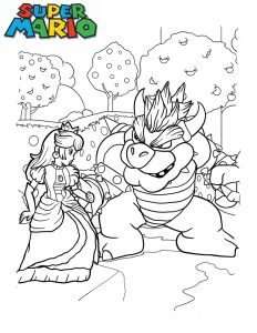 coloriage famille bowser