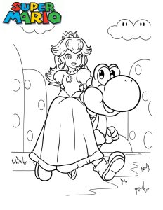 coloriage princesse peach