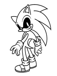 coloriage sonic exe