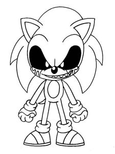 coloriage sonic exe