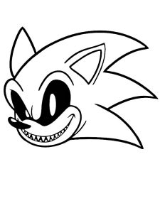 coloriage sonic exe