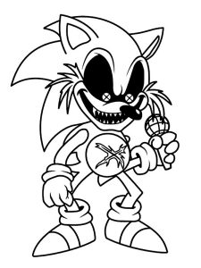 coloriage sonic.exe