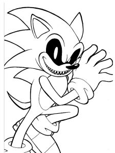 coloriage sonic.exe