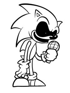 coloriage sonic.exe