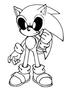 coloriage sonic.exe