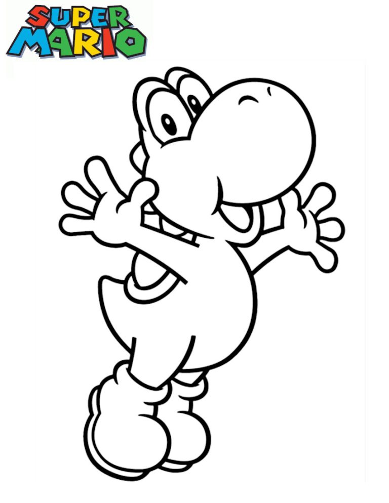 Coloriage Yoshi Images Imprimer