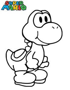 coloriage yoshi kart