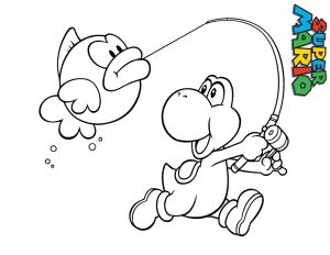 coloriage yoshi kart