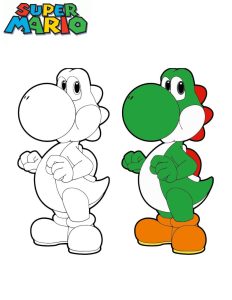 coloriage yoshi kart